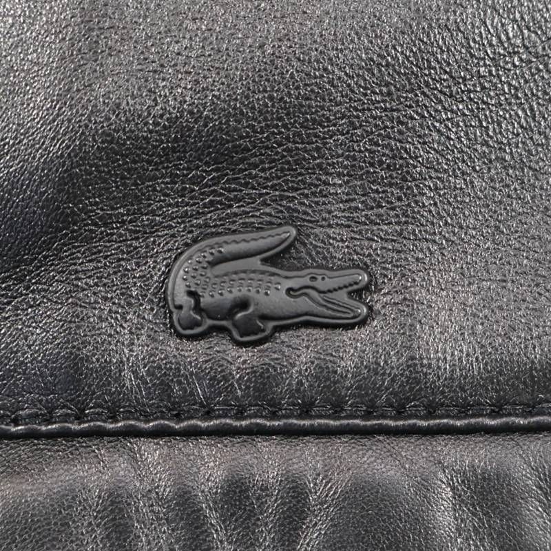 LACOSTE ラコステ ライダースジャケット M 黒 羊革 ブラック 本革