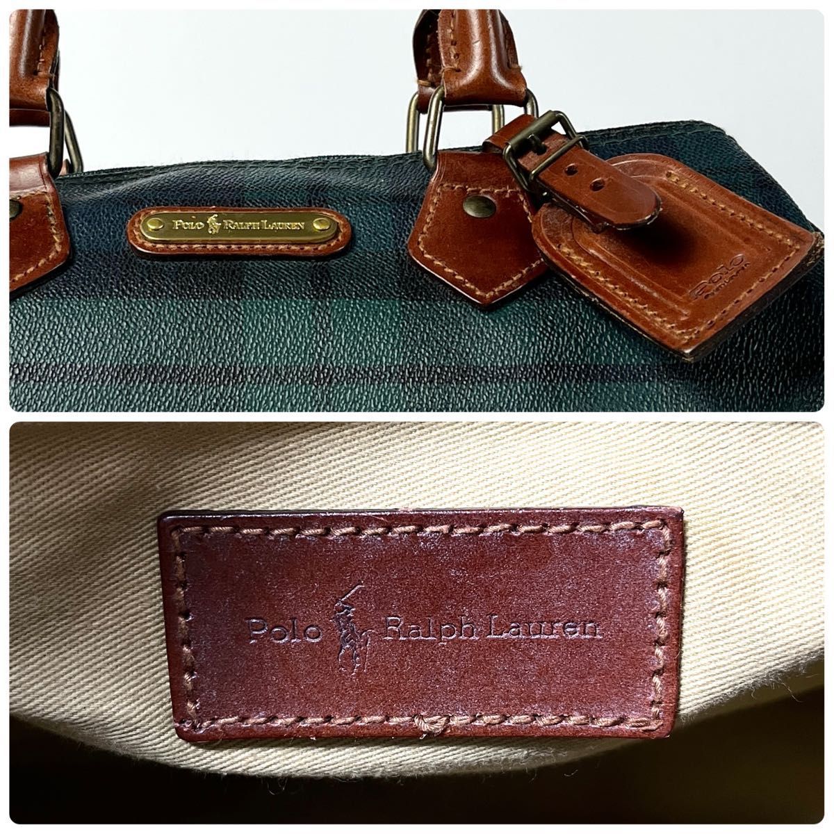 美品 POLO RALPH LAUREN ポロ ラルフローレン ミニボストンバッグ