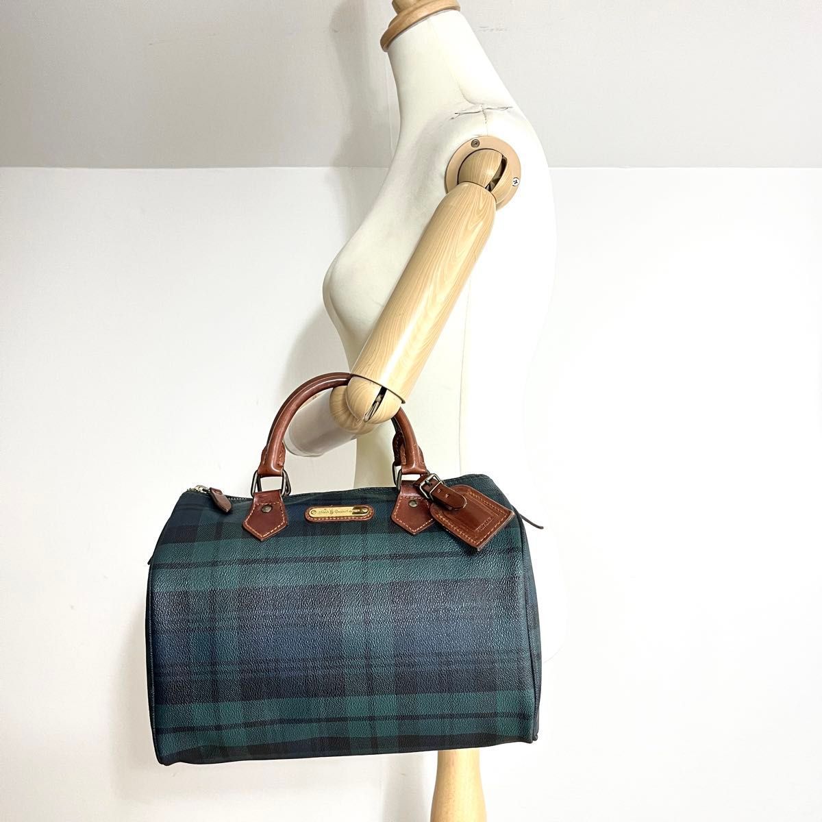 美品 POLO RALPH LAUREN ポロ ラルフローレン ミニボストンバッグ
