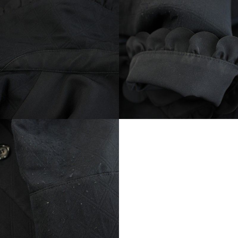 ヨリ yori 25SS フリルスカラップショートジャケット アウター 36 紺