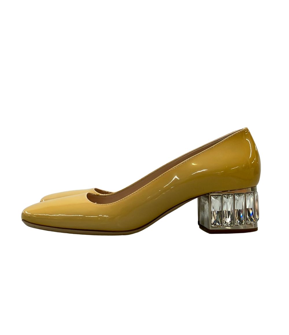 ミュウ ミュウ パンプス チャンキーヒール レディース SIZE 36 Miu Miu