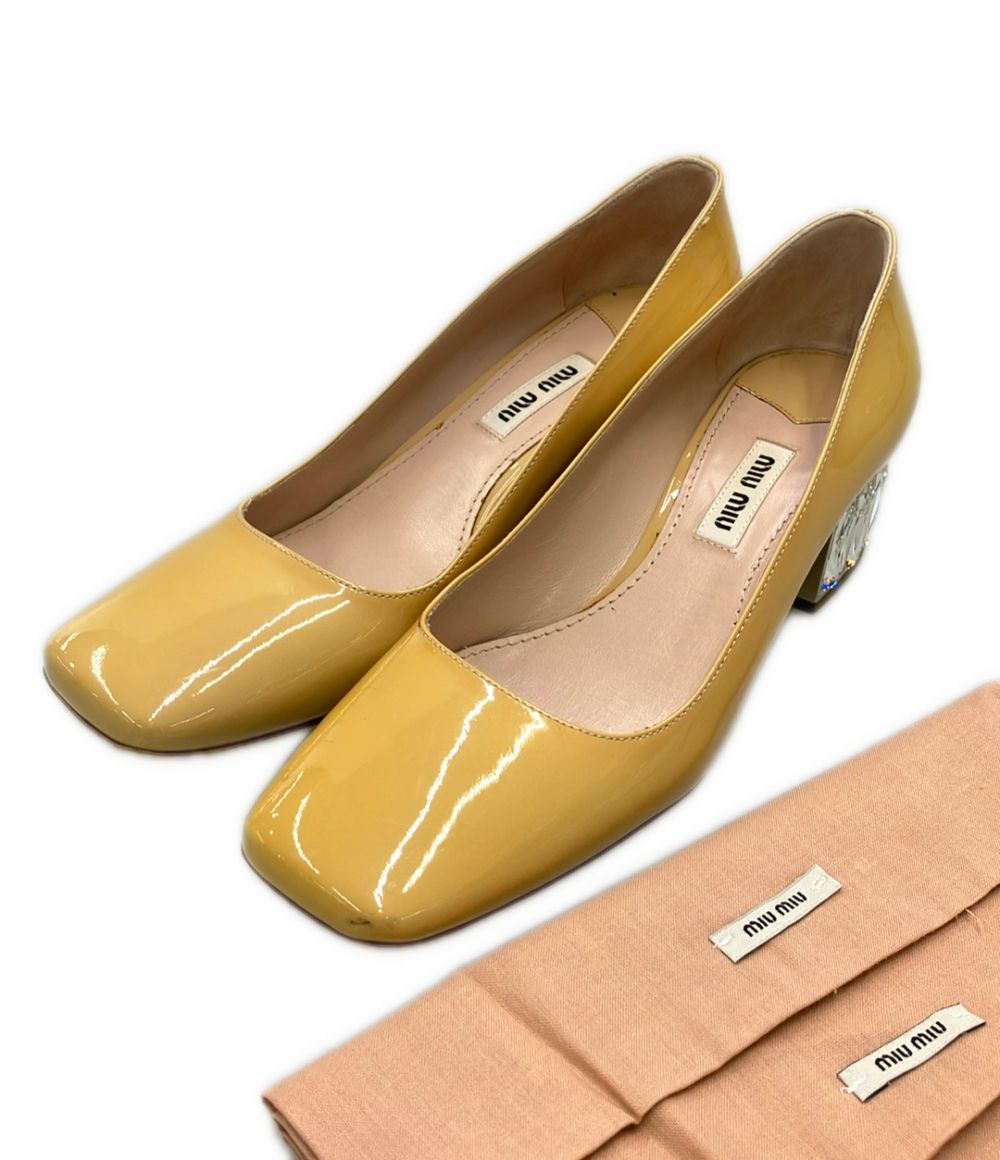 ミュウ ミュウ パンプス チャンキーヒール レディース SIZE 36 Miu Miu