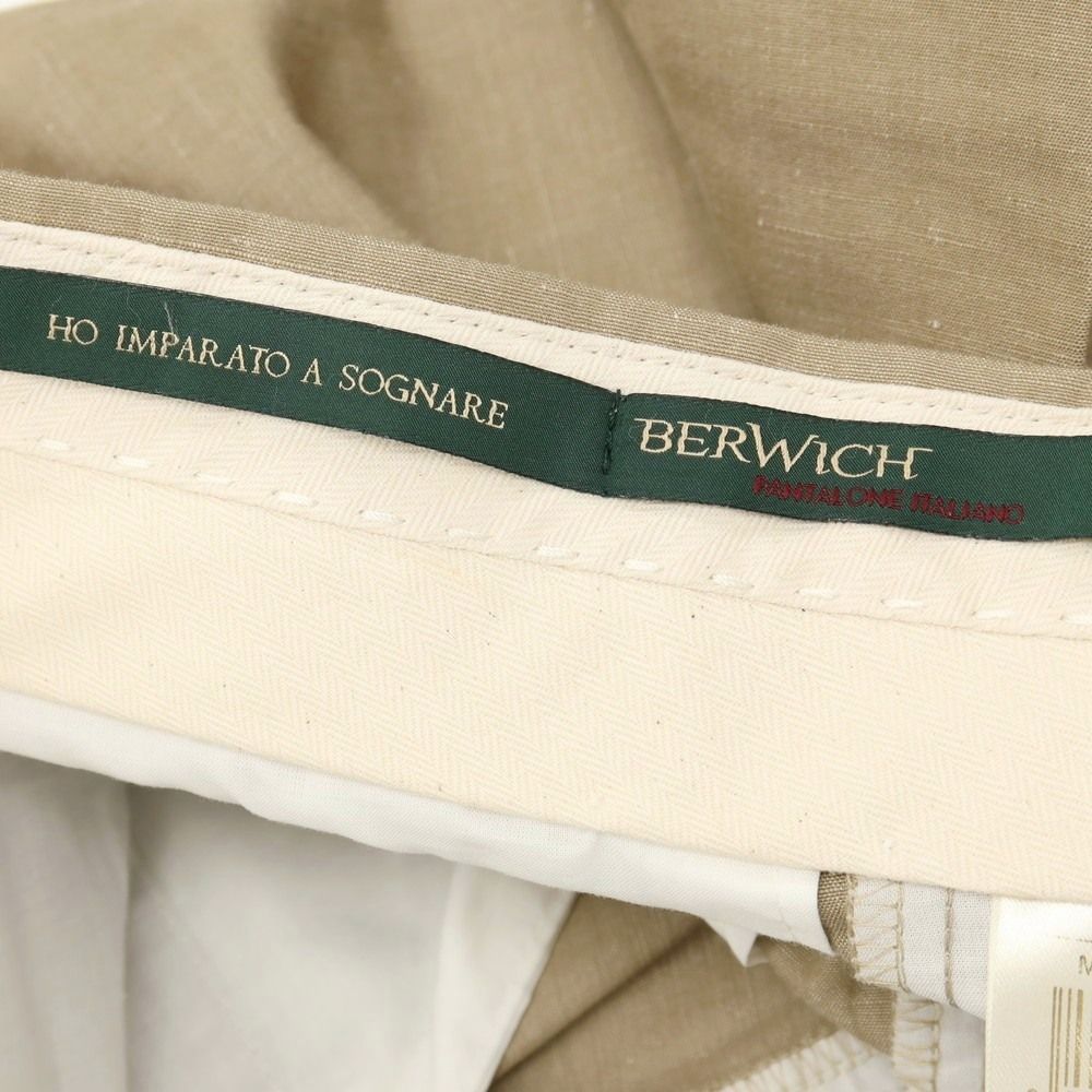 新品】ベルウィッチ BERWICH リネンコットン カジュアルスラックス