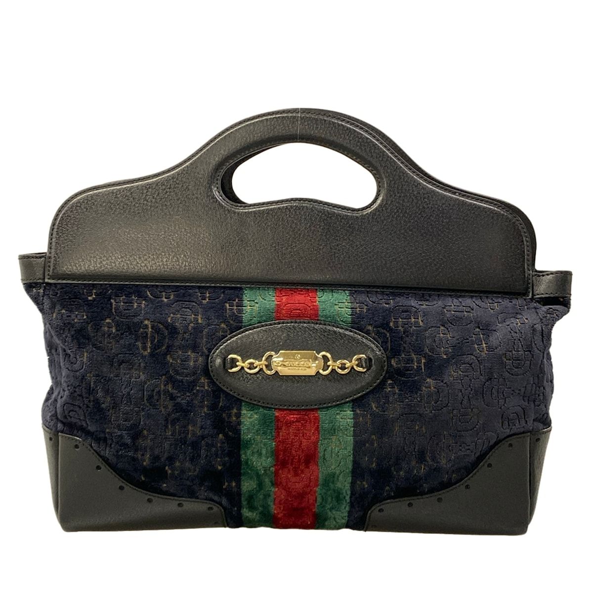 GUCCI(グッチ) トートバッグ シェリー 145787 黒 レザー