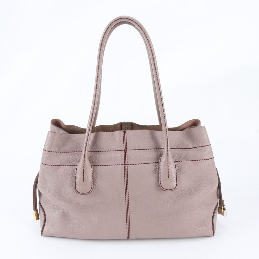 希少色 トッズ トートバッグ Dバッグ レザー シボ革 ピンク 肩掛け ロゴ 美品 トッズ Dバッグ レザー トート バッグ 肩掛け ショルダー ハンド