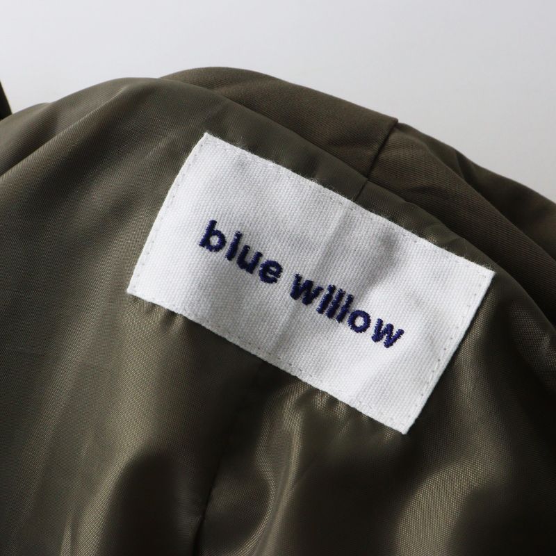 ブルーウィロー blue willow コットンナイロン フードブルゾン