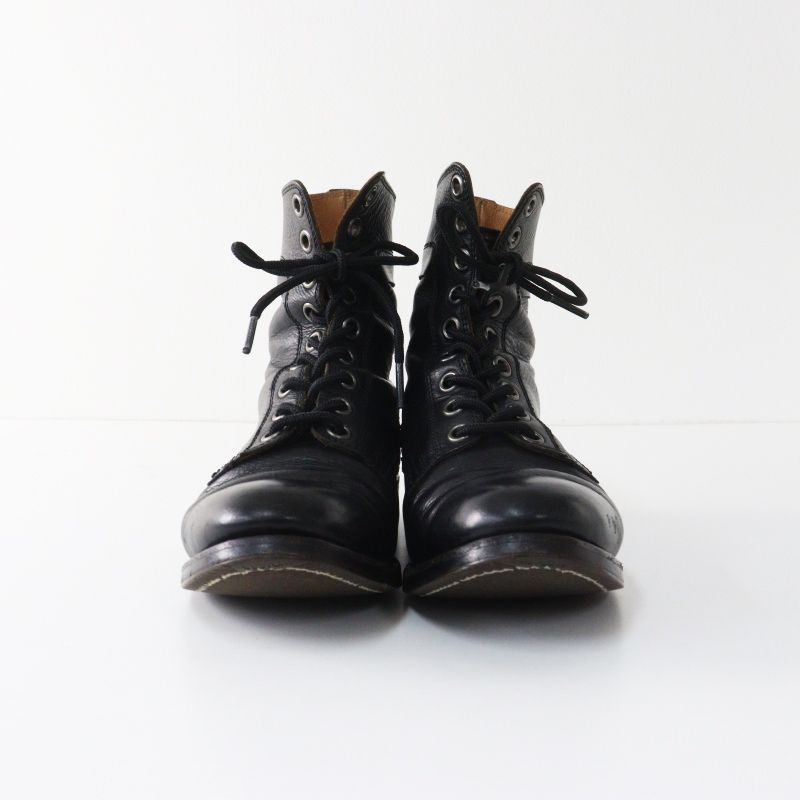 プリュスバイショセ plus by chausser レザー ミッドブーツ 23cm