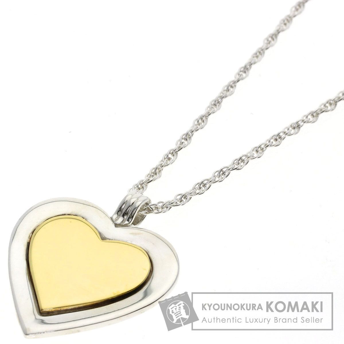 TIFFANY&Co. ティファニー ハートコンビ ネックレス K18YG SV