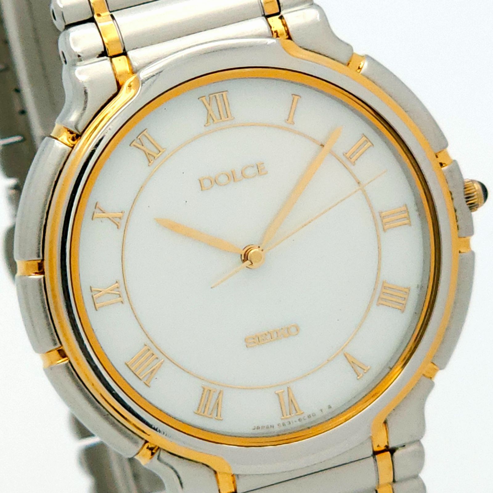 セイコー SEIKO DOLCE 稼働品 5E31-6B20 ドルチェ メンズ ☆良品 SEIKO セイコー ドルチェ 5E31-6B20 QZ 動作品 シェル コンビ