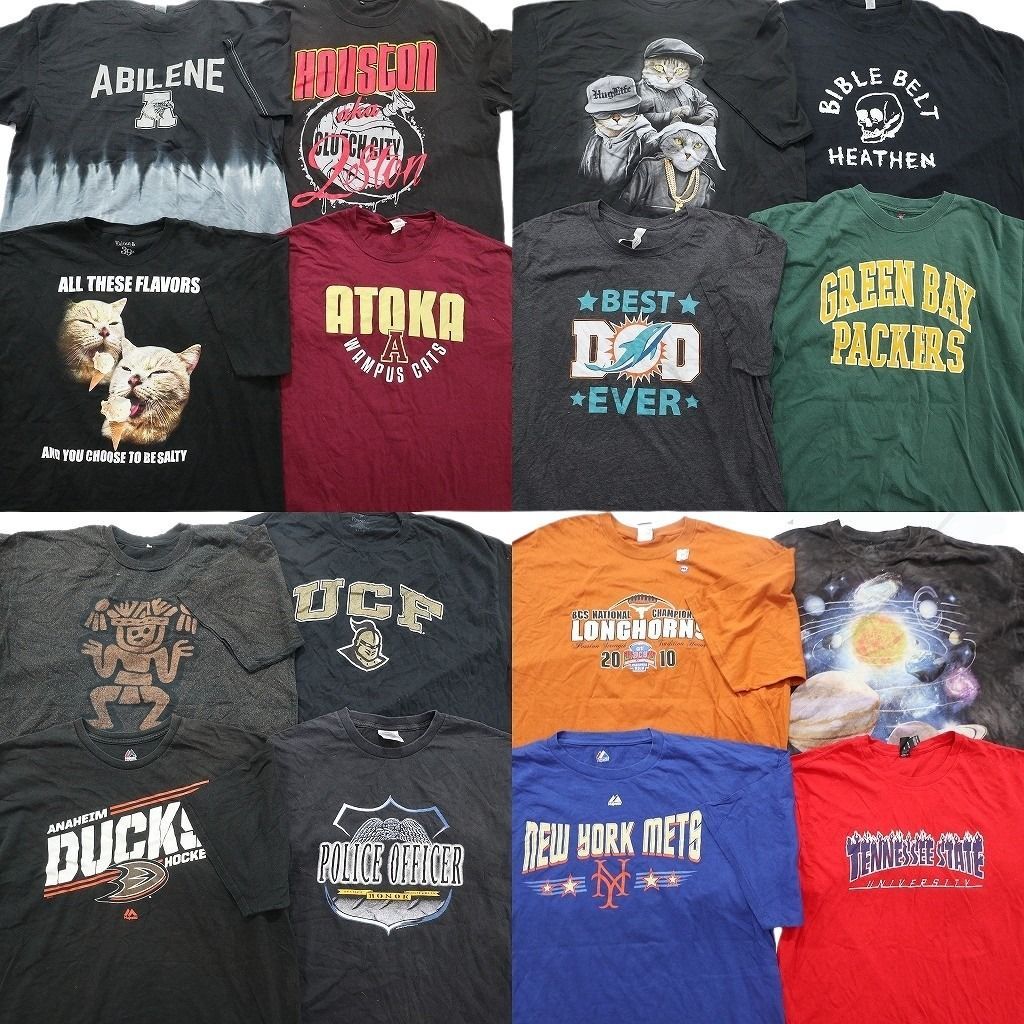 古着卸 まとめ売り プリント Tシャツ 16枚セット ( メンズ 2XL