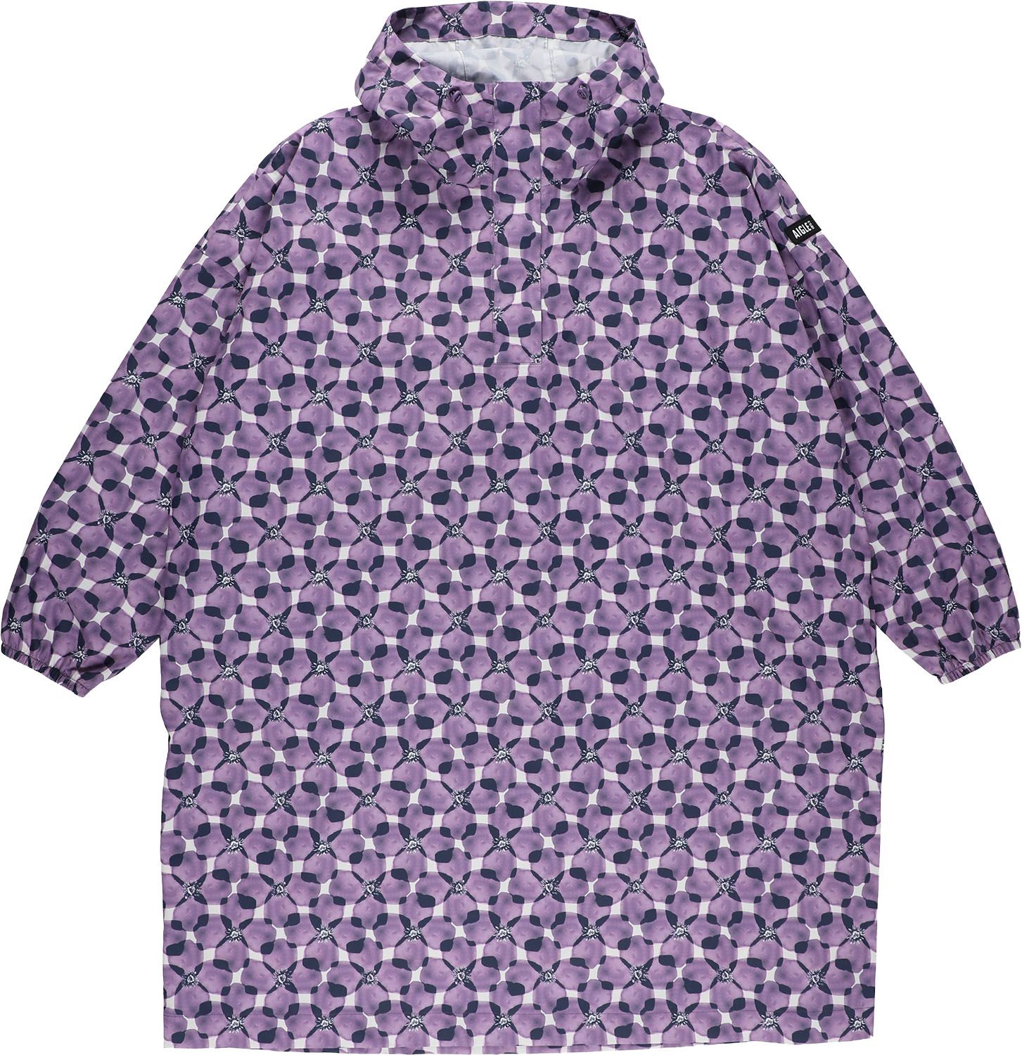 エーグル AIGLE 防水 軽量 パッカブルポンチョ レディース レインポンチョ レインウェア 雨具 アウター 軽やかな着心地 フード調節可能 街歩き 通勤 通学 旅行 トラベル レジャー ZBFBY64 00D DARKLILASPRA
