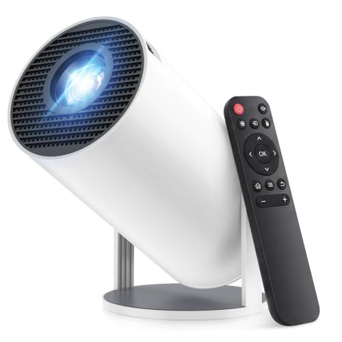 プロジェクター 家庭用 小型【2026進化モデル・4K対応・HDR高ダイナミック画質】27000LM 270°回転 高輝度 1080P 天井投影 Wi-Fi6 大画面 Android TV搭載 Bluetooth5.4 HiFiスピーカー 自動台形補正 ズーム