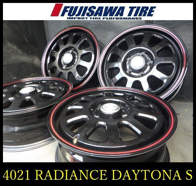 【4021】B▲送料無料▲RADIANCE DAYTONA S▲16x6.0J 5穴 PCD114.3 +45◆4本 26103909