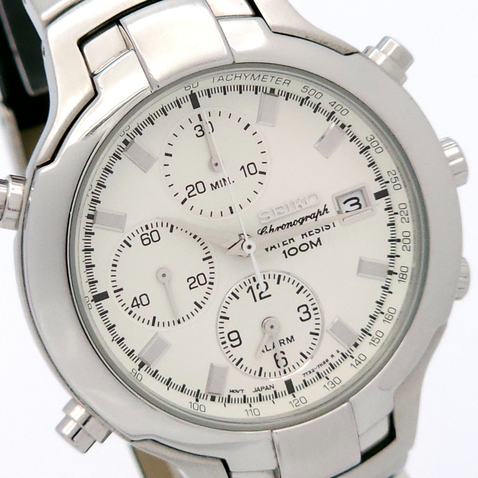 ☆良品 SEIKO セイコー クロノグラフ 7T32-7G80 QZ 動作品 アラームOK
