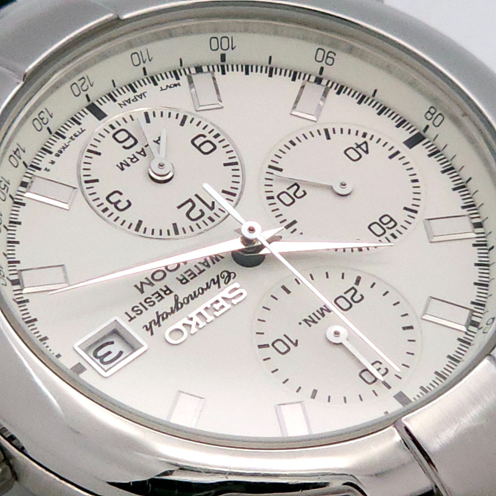 ☆良品 SEIKO セイコー クロノグラフ 7T32-7G80 QZ 動作品 アラームOK