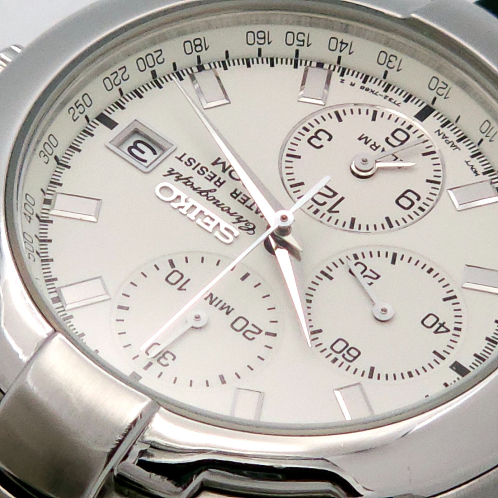 ☆良品 SEIKO セイコー クロノグラフ 7T32-7G80 QZ 動作品 アラームOK 