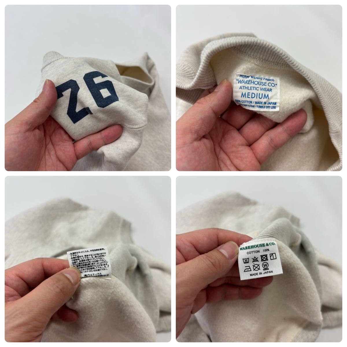 WAREHOUSE ウエアハウス Crew Neck Sweatshirt MIAMI HIGH FOOTBALL
