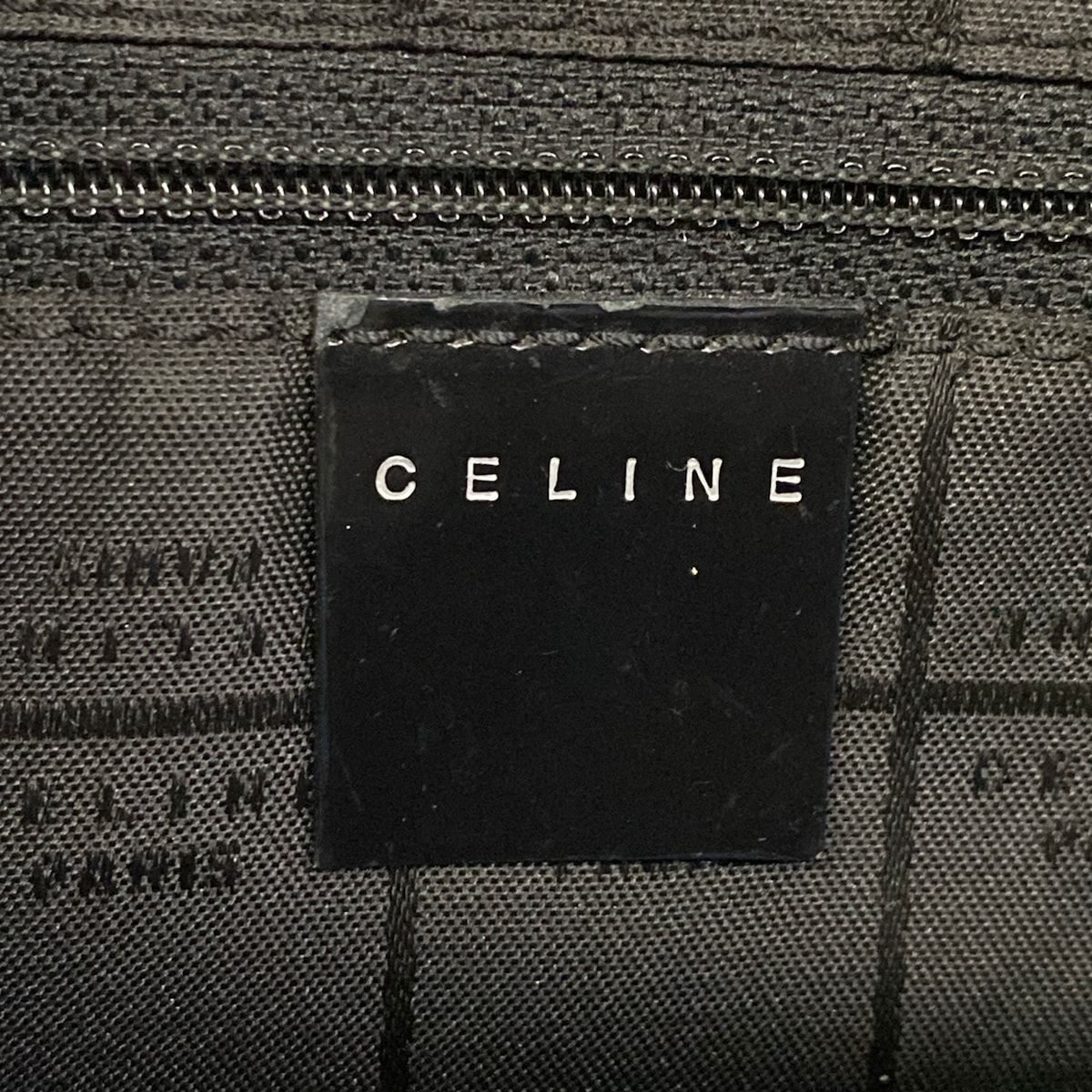 CELINE(セリーヌ) トートバッグ マカダム柄 黒×グレー レザー - メルカリ