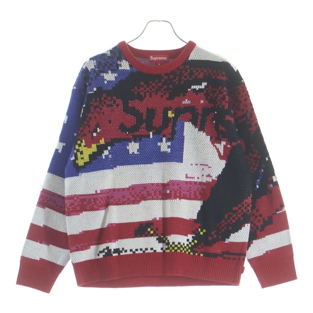 SUPREME (シュプリーム) 21SS Digital Flag Sweater デジタルフラッグ