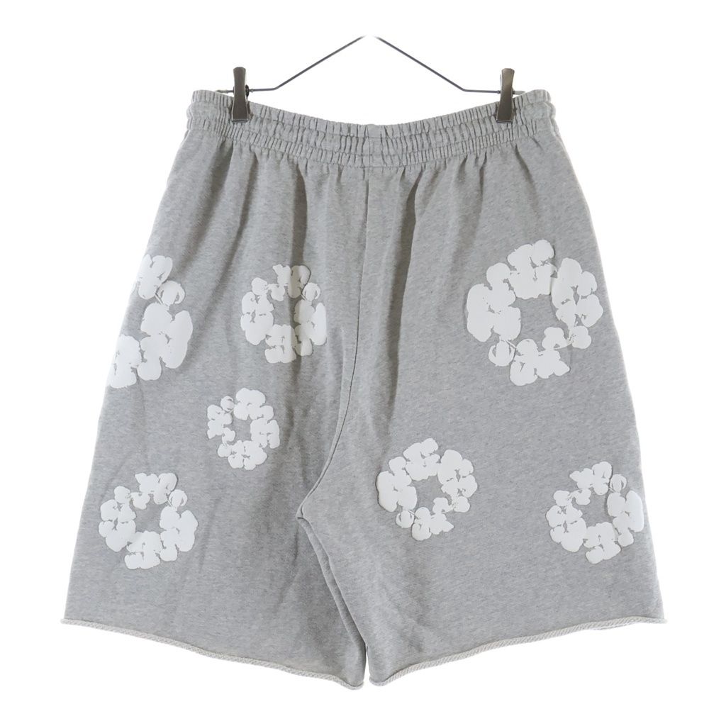り*よ様 DENIM TEARS ハーフパンツ　グレー　Ｓサイズ DENIM TEARS (デニムティアーズ) DRAWSTRING COTTON WREATH TRACK