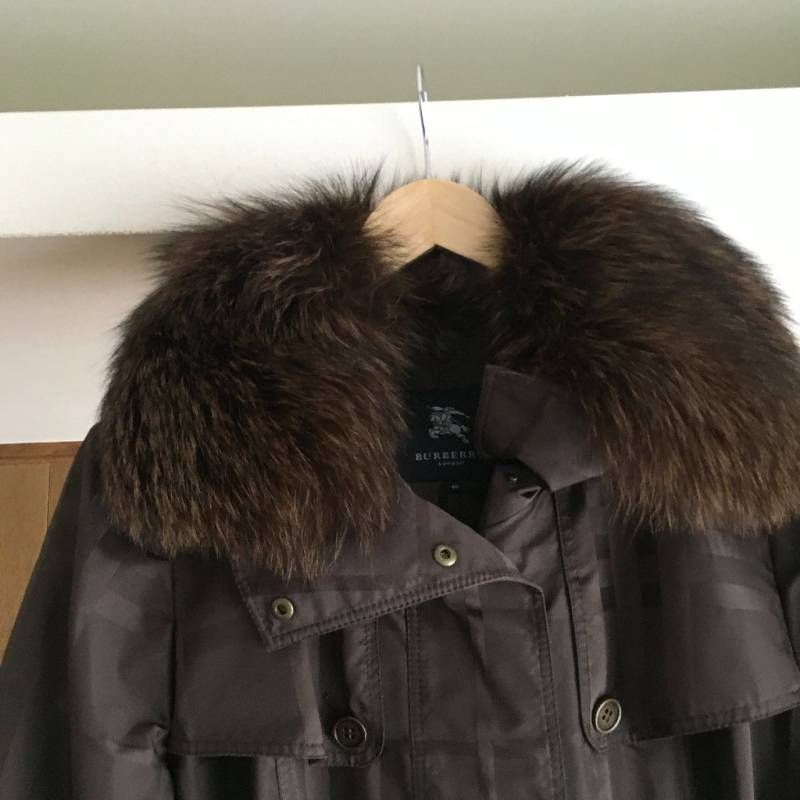 美品 BURBERRY LONDON バーバリーロンドン ファー付き コート46 - メルカリ