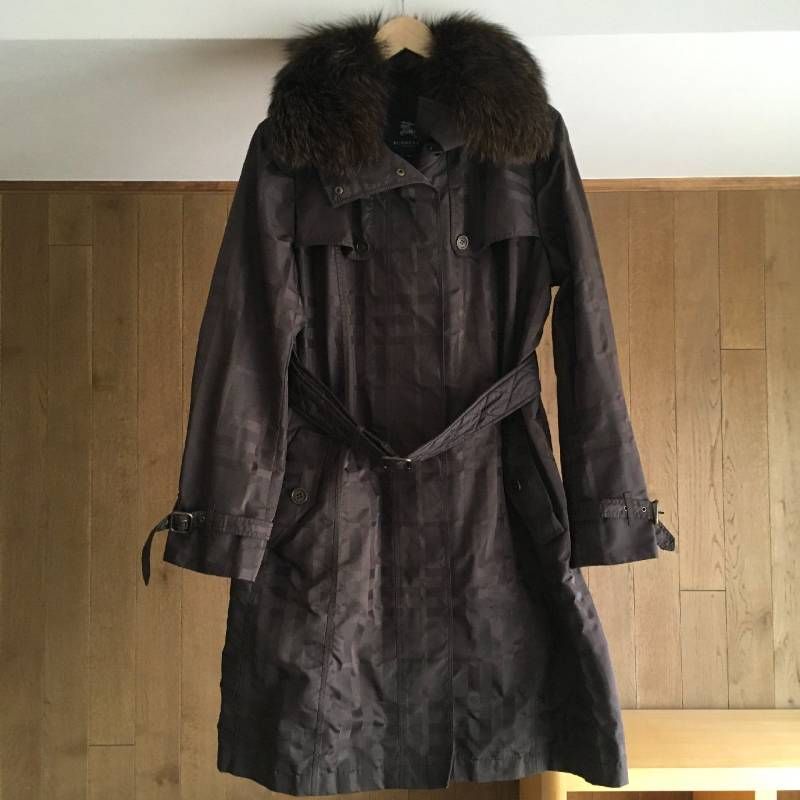 美品 BURBERRY LONDON バーバリーロンドン ファー付き コート46 - メルカリ