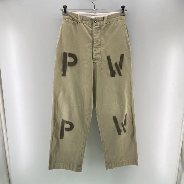 40s us army chino pwステンシル 中古】40s U.S.ARMY PWステンシルチノパン 30×31 ユーエスアーミー[24