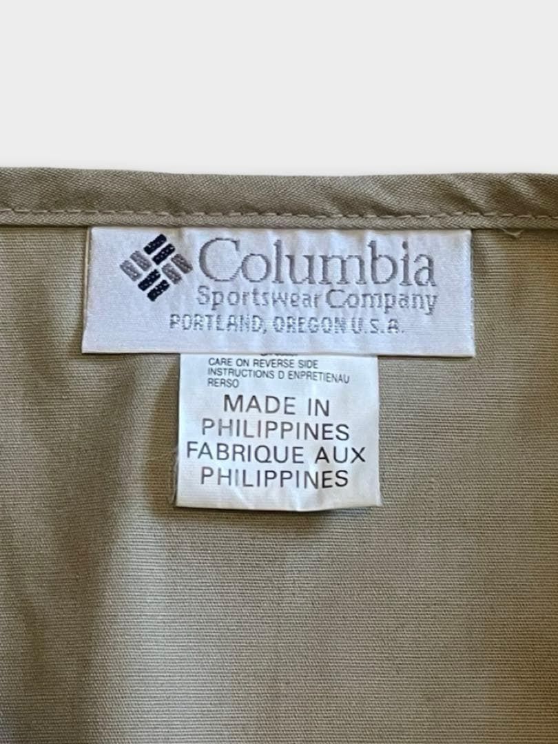 90s Columbia PFG ベージュ フィッシングベスト 6ポケット 美品 - メルカリ