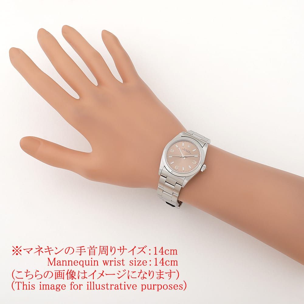 [新品]赤のみ ロレックス オイスターパーペチュアル 77080 ピンク 369ホワイトバー A