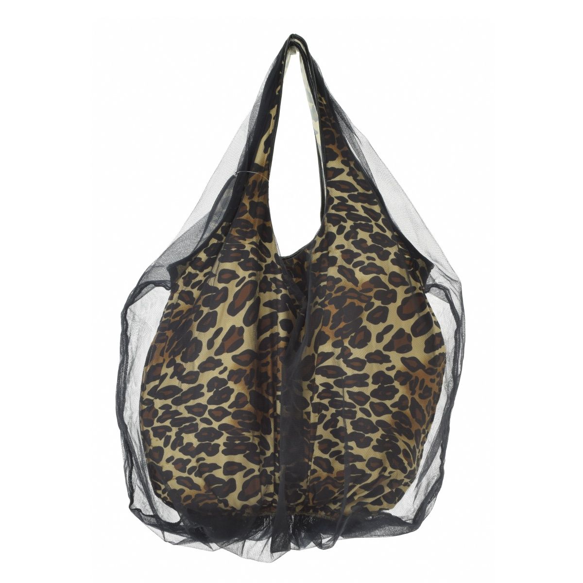 HELOYSE balloon tulle leopard bag バルーンチュールレオパードトートバッグ - メルカリ
