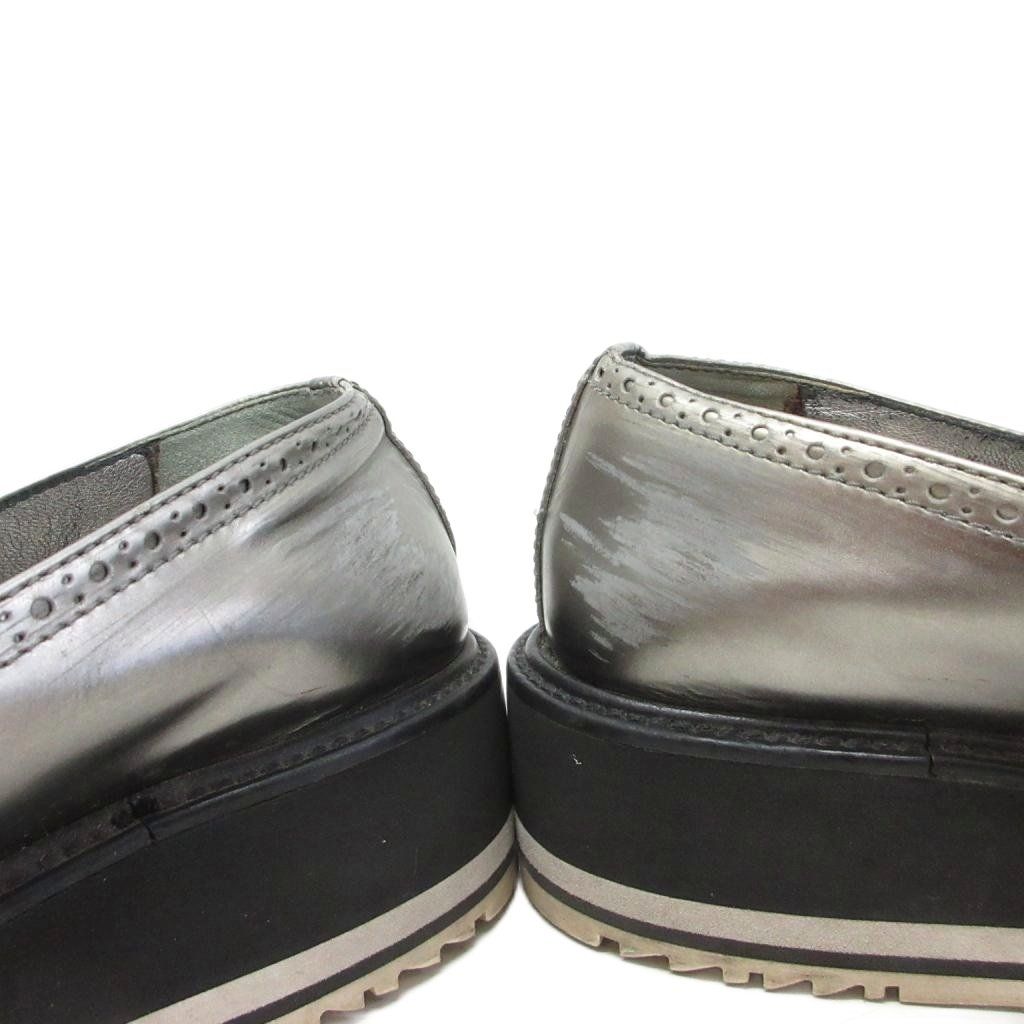 プラダ PRADA ローファー スリッポン ウィングチップ 厚底