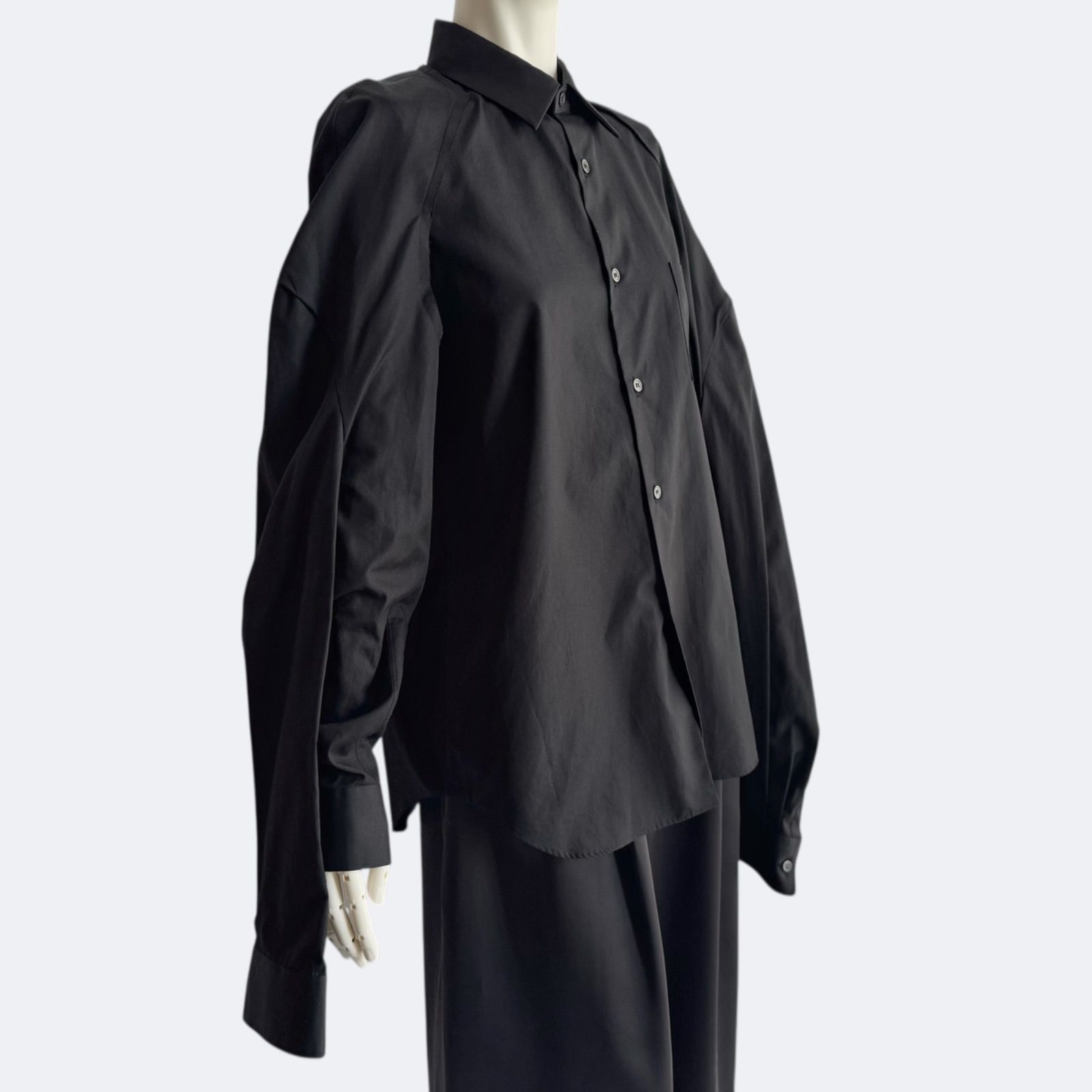 COMME des GARÇONS コムデギャルソン ブラウス 五本袖 ブラック