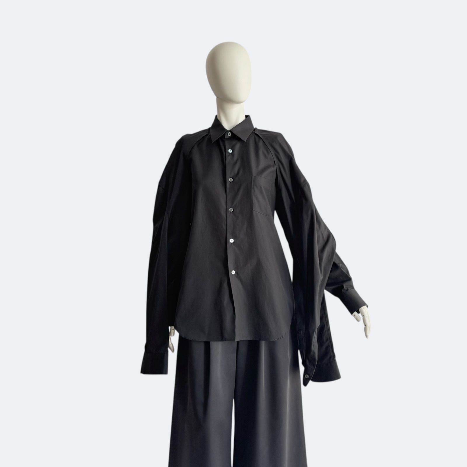 コムデギャルソンコムデギャルソン　シャツ　ブラウス　5部袖 COMME des GARÇONS コムデギャルソン ブラウス 五本袖 ブラック