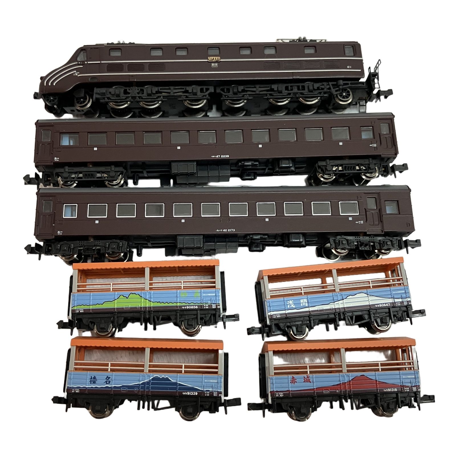 MICRO ACE A-1463 EF55-1 改良品・43系客車 トラ90000トロッコ 列車 7