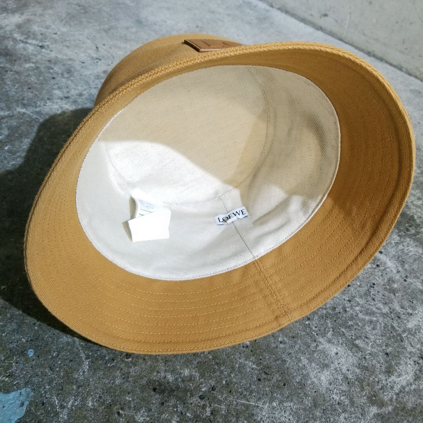 LOEWE 24ss レザーパッチ バケットハット 57 ロエベ K820HB1XA7