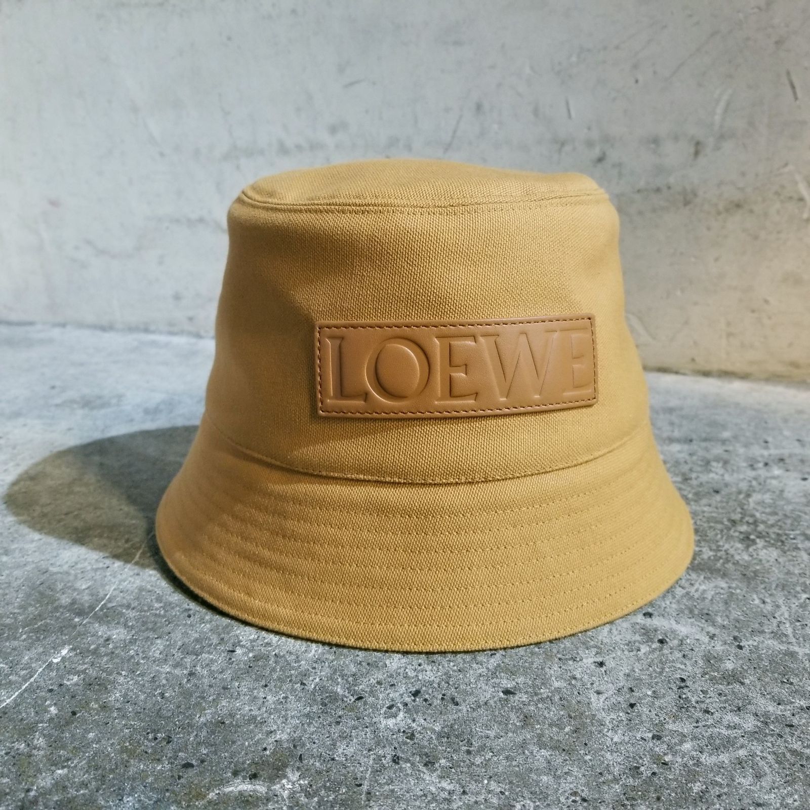 LOEWE 24ss レザーパッチ バケットハット 57 ロエベ K820HB1XA7