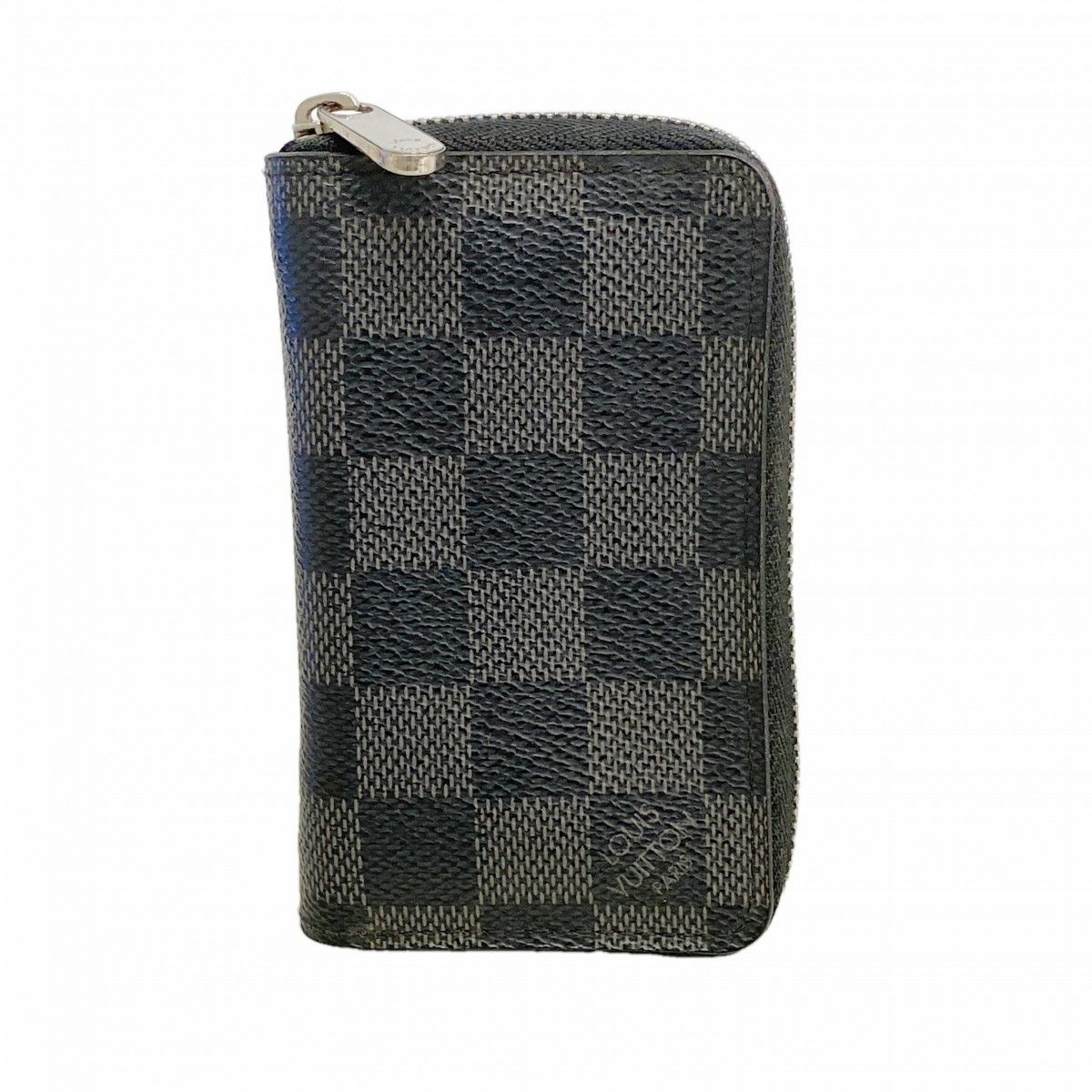 【6fe6885】ルイヴィトン コインケース ダミエ・グラフィット ジッピーコインパース N63076 ブラック【中古】メンズ