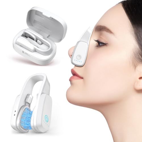 鼻美顔器 鼻用美容器 電動鼻クリップ EMS 鼻筋 美鼻高鼻小鼻 ビリビリしにくい低周波パルス 5 段階調整 Type-C 充電式 10 分自動オフ シリコン製軽量 17g 専用ケース付き 鼻ケア 美鼻ケア 男女兼用pms 111aa76b