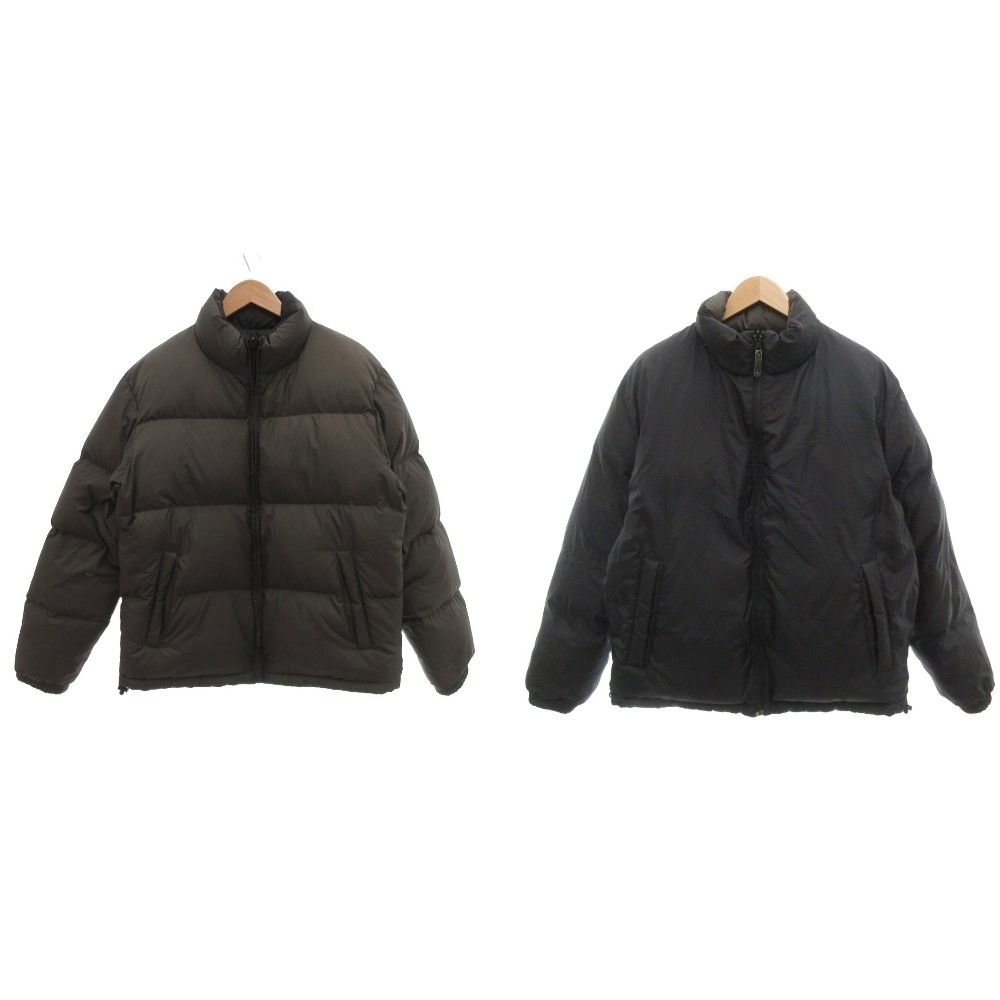 ユニクロ UNIQLO リバーシブルダウンジャケット L グレー ダークグレー