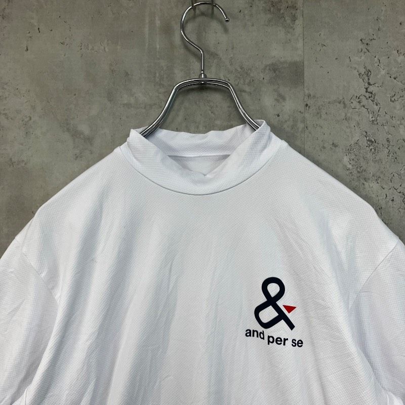 and per se アンパスィ M モックネック シャツ 半袖 ゴルフウェア