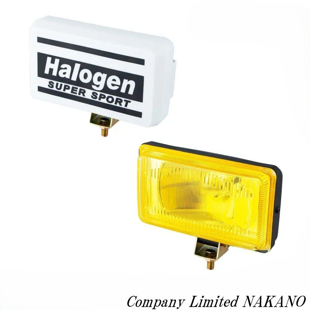 トラック用 角型 フォグランプ イエロー カバー付き 24V70W H3