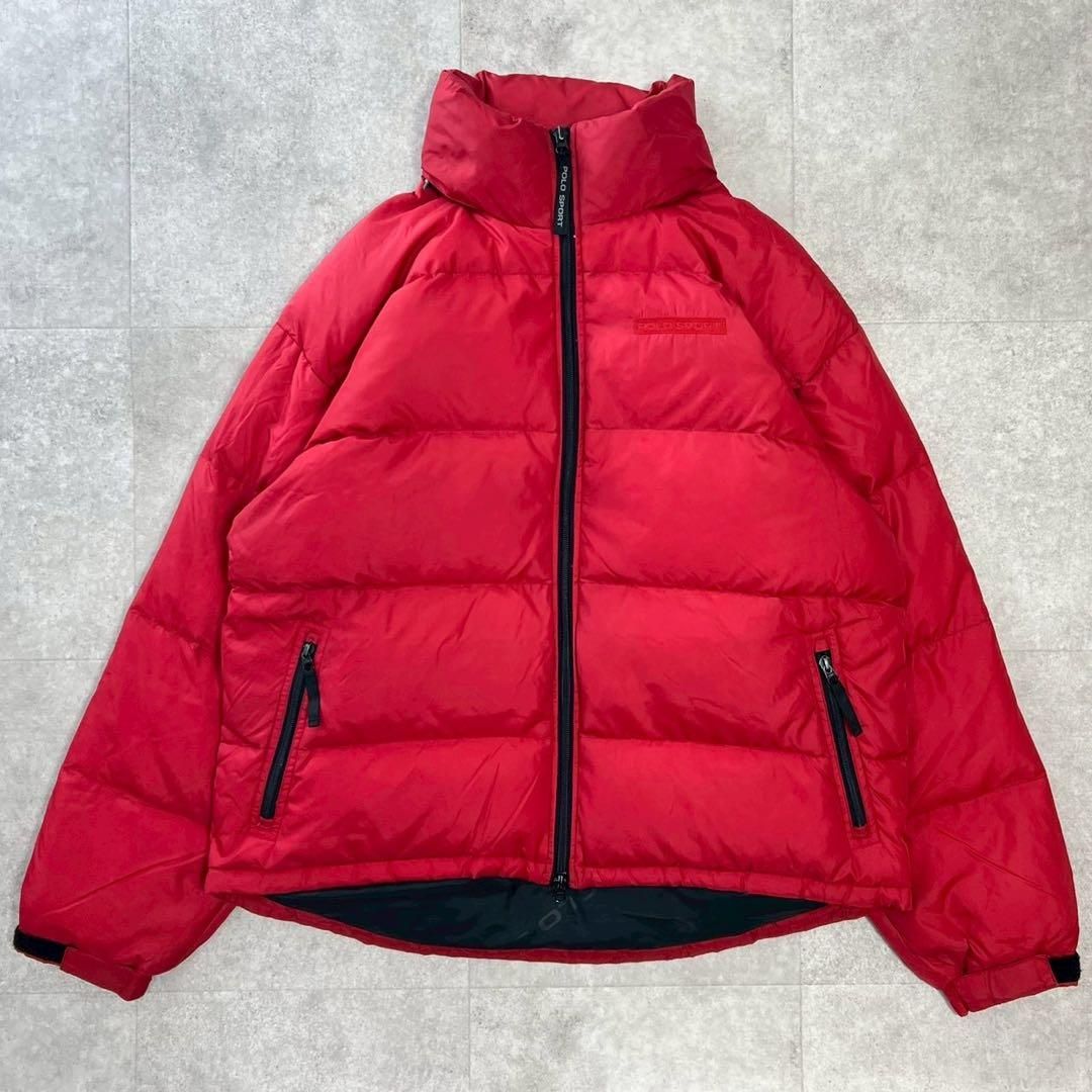 90s POLO SPORT ポロスポ　ダウンジャケット　赤　L ポロスポ