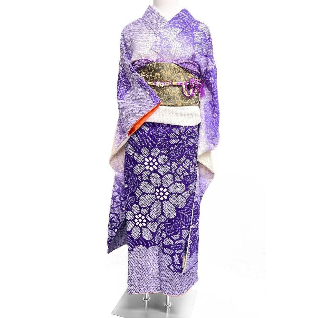 振袖 総絞り ぼかし 菊花 梅花 花車 成人式 着物 052b - メルカリ