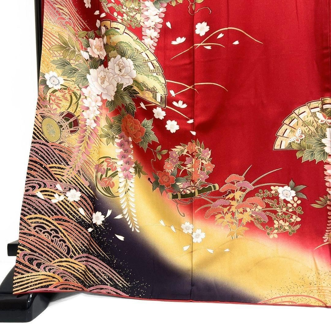 振袖 金彩 藤 桜花 波文様 花びら 成人式 着物 052b - メルカリ