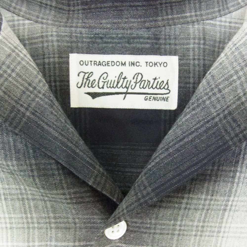 WACKO MARIA ワコマリア OMBRE CHECK OPEN COLLAR SHIRT オンブレ