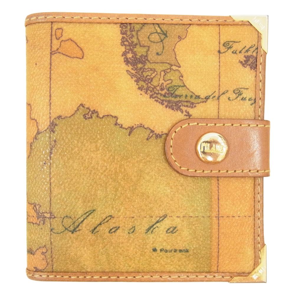 美品　プリマクラッセ　折り財布　レザー　 管理番号【a39】 PRIMA CLASSE プリマクラッセ ALVIERO MARTINI 地図柄 レザー