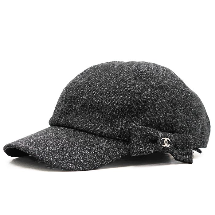 美品】CHANEL シャネル キャップ リボン メタリック サイズ M COCO