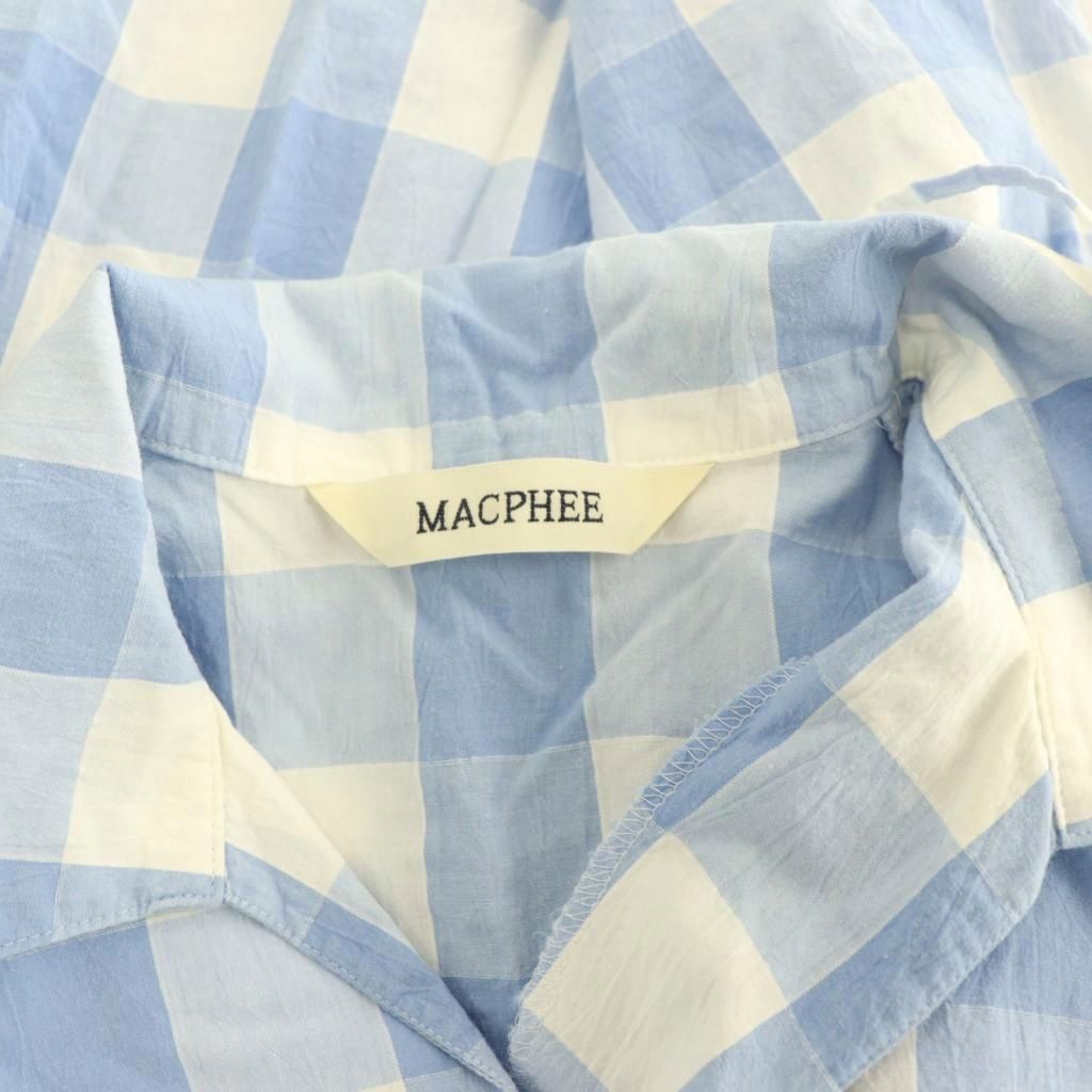 マカフィー MACPHEE トゥモローランド ギンガムチェックシャツ