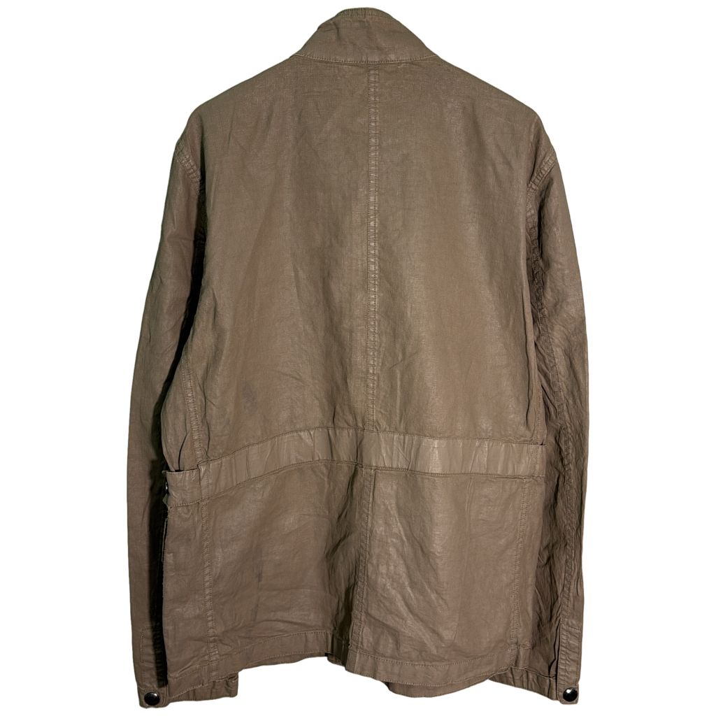 Belstaff ベルスタッフ コーティングリネン モーターサイクルジャケット ベージュ(メンズ 48)中古 古着 Y5069 Belstaff ベルスタッフ コーティングリネン モーターサイクル