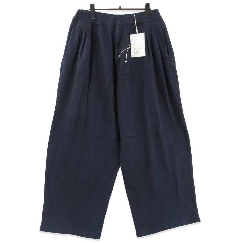 未使用 ANCELLM アンセルム SMOOTH PANEL WIDE SLACKS ANS-PT110 ワイドスラックス スムースニット ワイドパンツ ネイビー 3 71016174 未使用 ANCELLM アンセルム SMOOTH PANEL WIDE SLACKS ANS-PT110